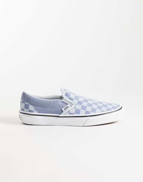 Vans Slip-On sneakers in light blue checkerboard - view 1
