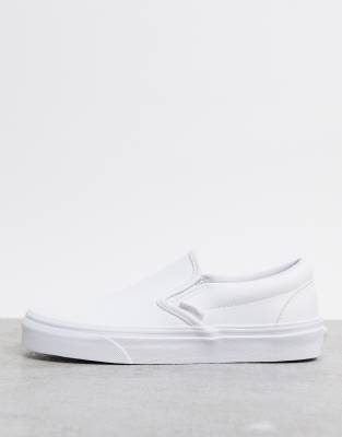 vans slip on bianche