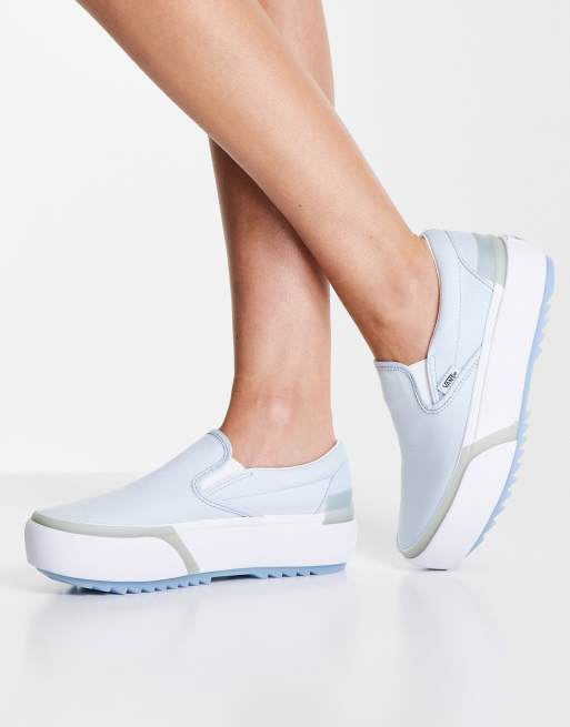 Slip-On Stacked pastel sneakers in blue | ASOS