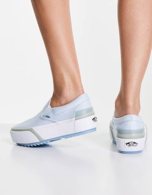 Slip-On Stacked pastel sneakers in blue | ASOS