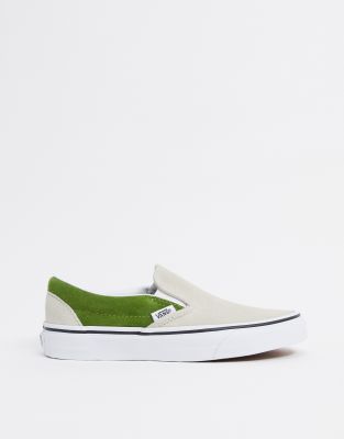vans slip on beige suede