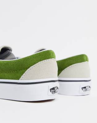 vans green suede slip on