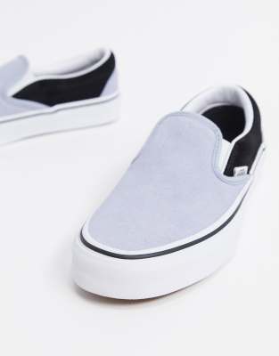 dark blue vans slip ons