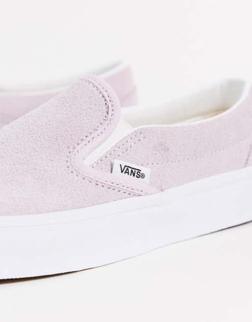 Pink suede deals slip on vans