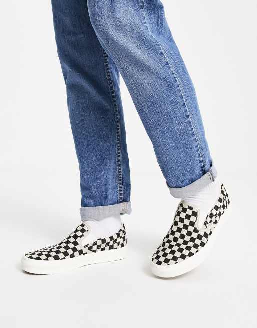 Vans Slip On Theory Sneaker in Schwarz und WeiB mit Schachbrettmuster ASOS