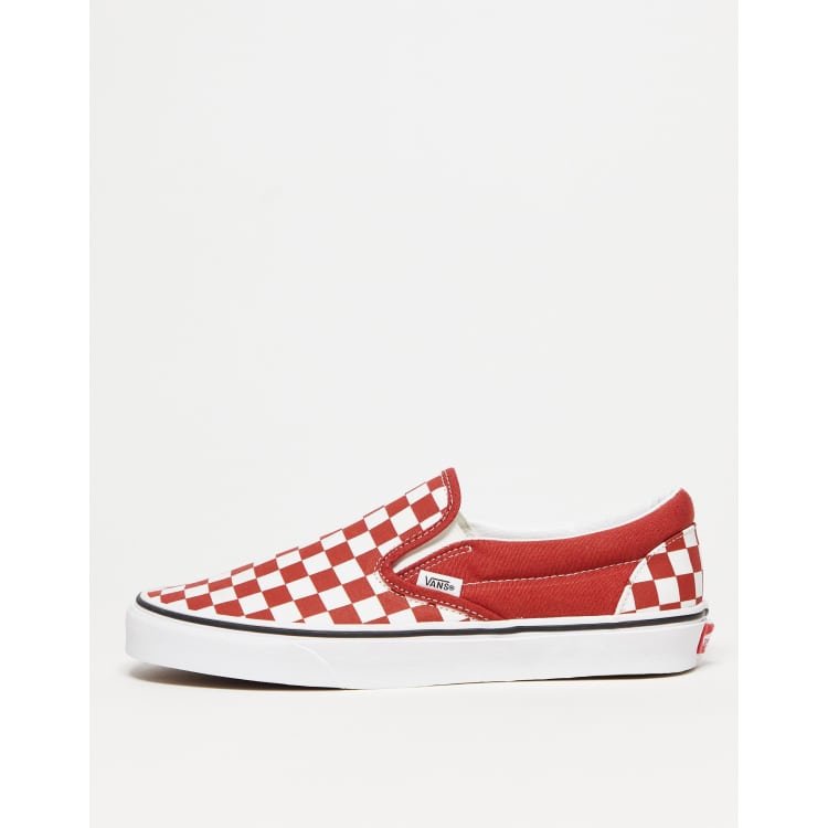 Red vans shoes slip hot sale ons