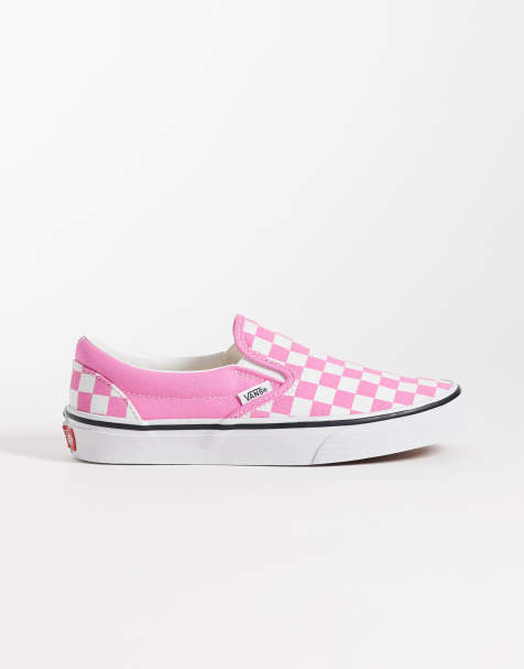 Vans Slip-On trainers in pink and white checkerboard - view 1