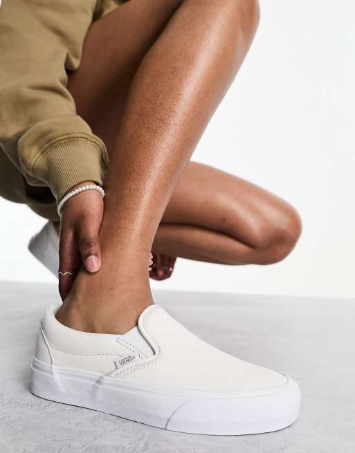 Vans slip on femme hot sale blanche