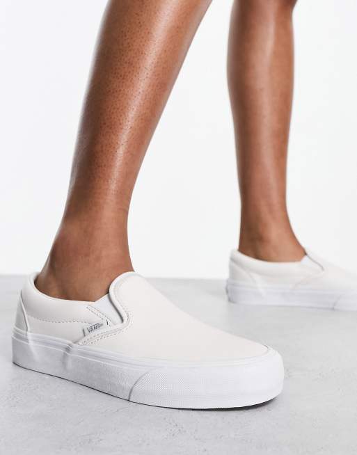 Womans white slip hot sale on vans