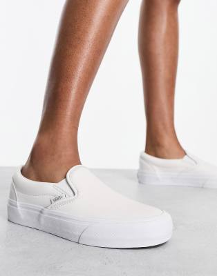 Vans slip deals ons womens white