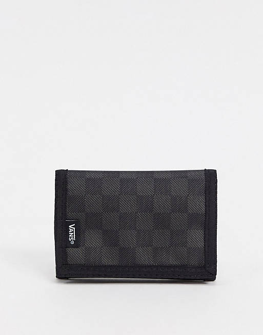 Men Wallets/Vans Slipped checkerboard wallet in black 