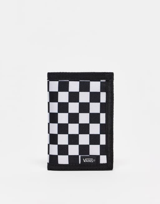 Vans - Slipped - Portemonnee met geblokt motief in zwart-wit 