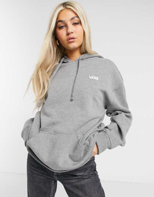 Vans small front logo oversized hoodie in gray Exclusive to ASOS