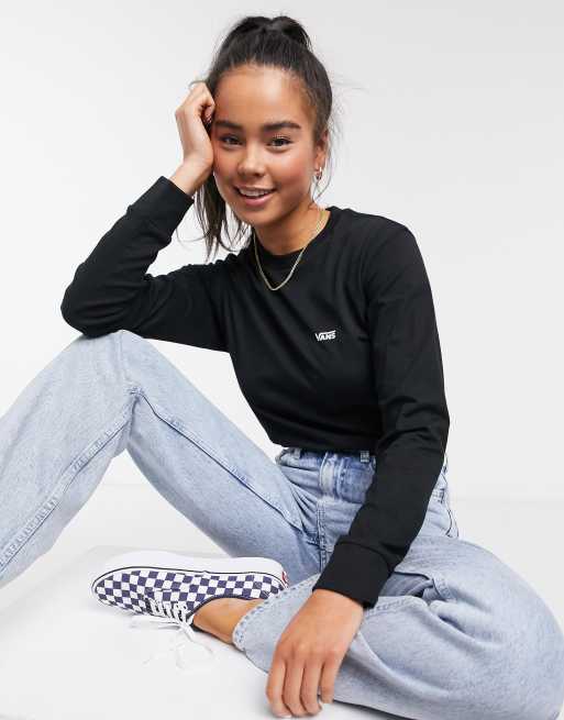 Vans Small Logo black long sleeve t-shirt