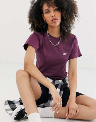 vans burgundy t shirt