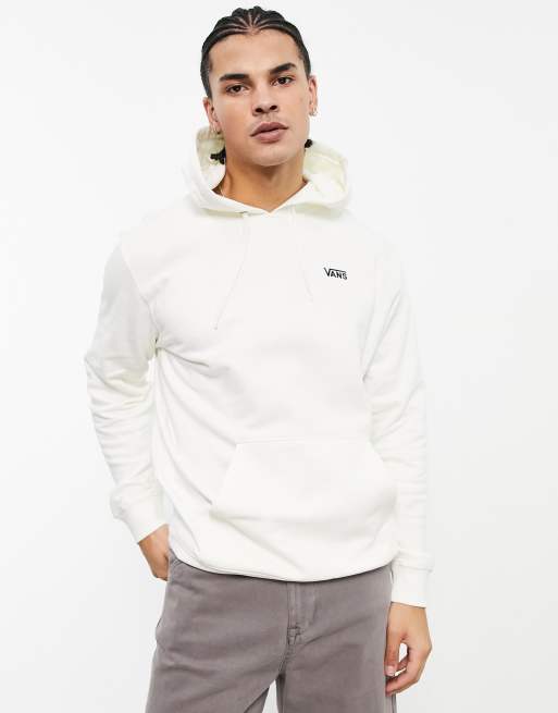 Vans Small Logo fleece hoodie in cream | ASOS