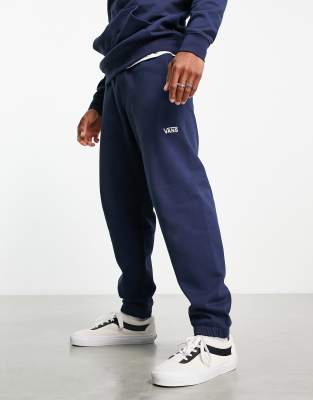 Vans Small Logo fleece trackies in navy - ASOS Price Checker