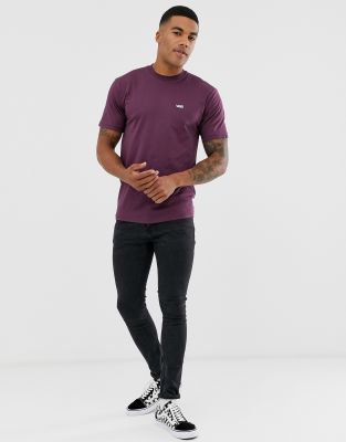 burgundy vans t shirt