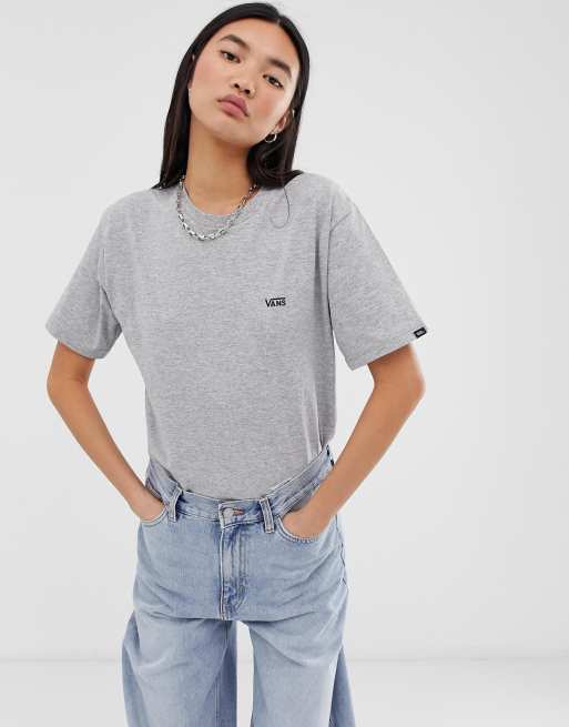 Vans small logo t-shirt in grey | ASOS