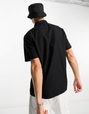 Smith - Camicia a maniche corte nera-Black - Vans Camicia donna  - immagine1
