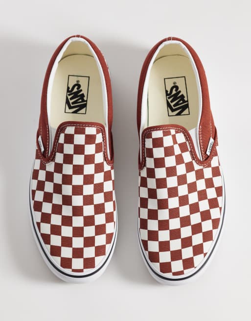 Vans – Sneaker zum Hineinschlüpfen mit Schachbrettmuster in Braun, 2 von 5