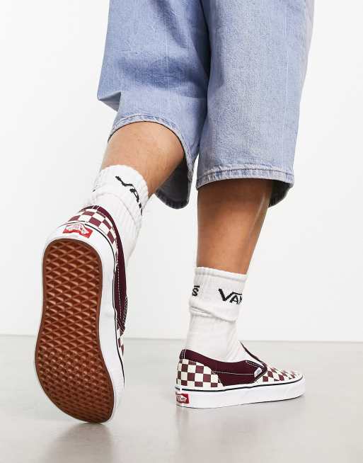 Vans bordeaux 2025 senza lacci