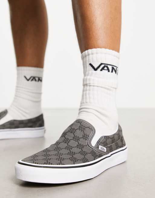 Vans Sneakers senza lacci grigie con monogramma