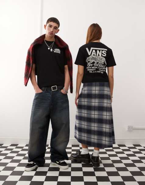 Vans Sneaky back print t-shirt in black