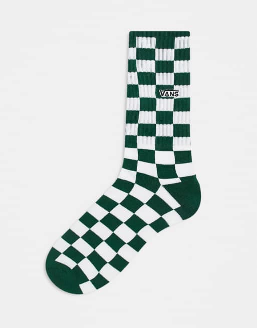 Vans – Socken in Grün mit Schachbrettmuster