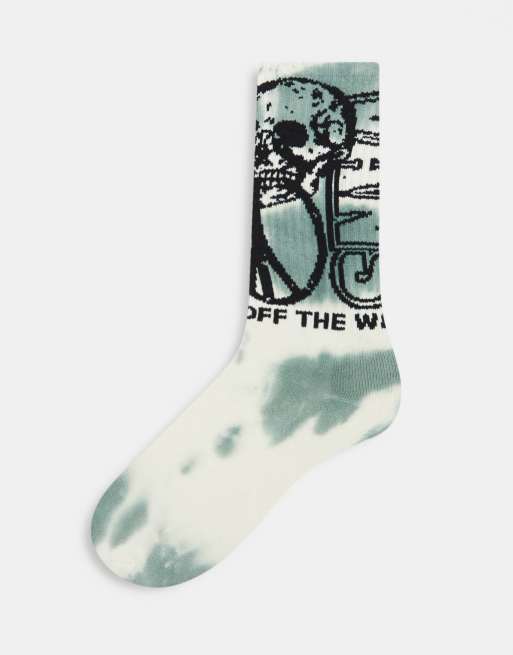Vans – Socken mit Batikmuster in Grün