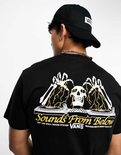 Vans sounds from below t-shirt with back print in black | ASOS