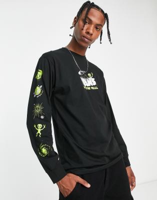 black long sleeve vans top