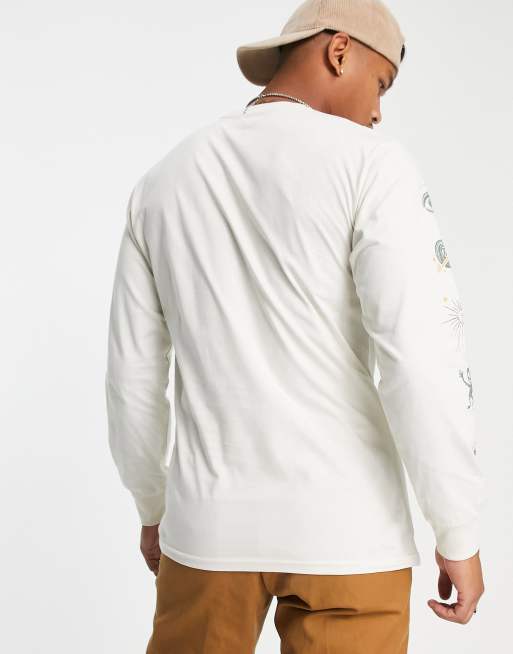 Vans Space Greetings long sleeve t-shirt in off white, 2 of 4