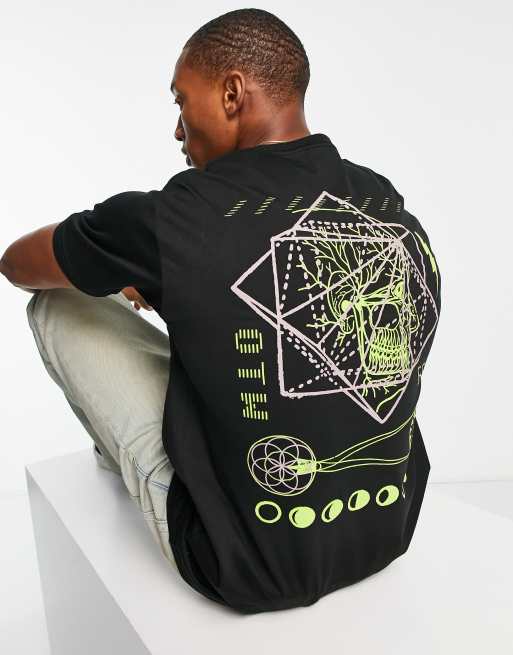 Vans Space Void back print t-shirt in black 