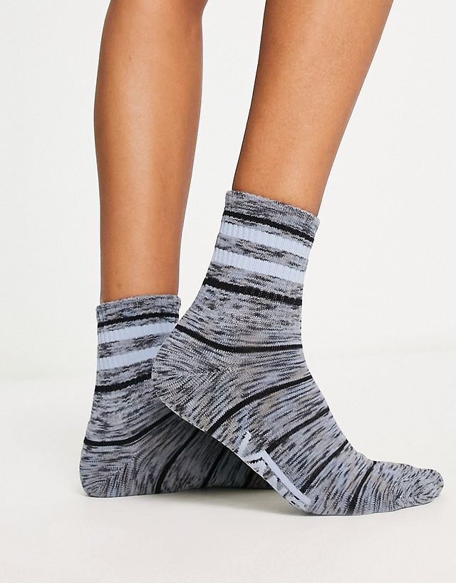 Vans Spaced Out crew socks in black and blue