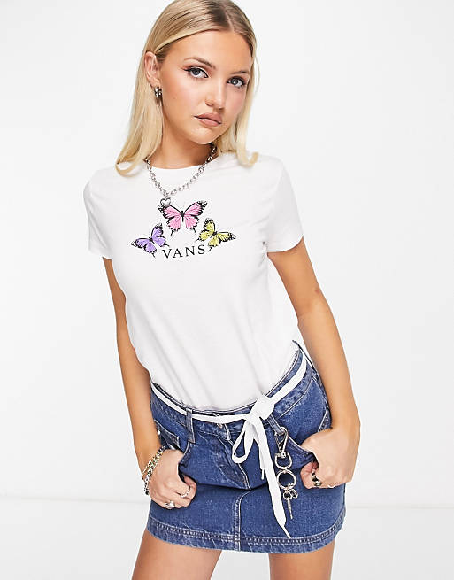Vans Sparkle crew t-shirt in white Exclusive at ASOS 