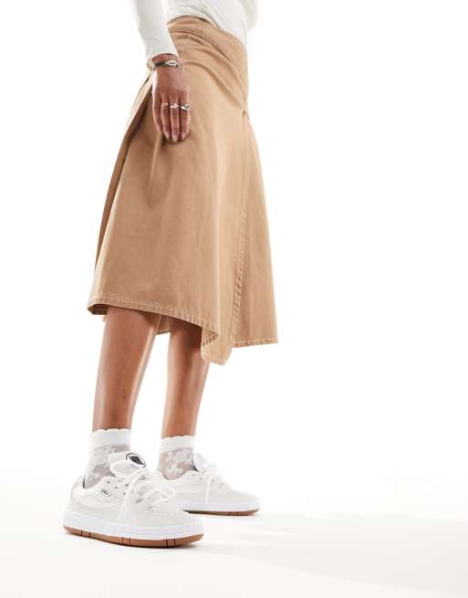 Vans - Speed - Sneakers bianche con suola in gomma spessa, 4 di 5