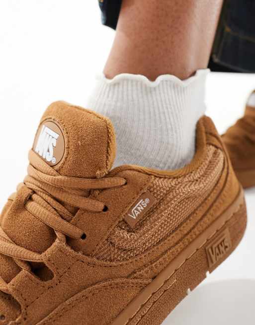 Vans Speed Sneakers met dikke zool in lichtbruin