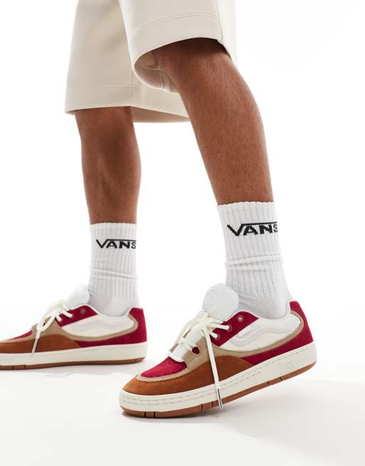 Vans Speed sneakers with pink detail in white, 3 of 5