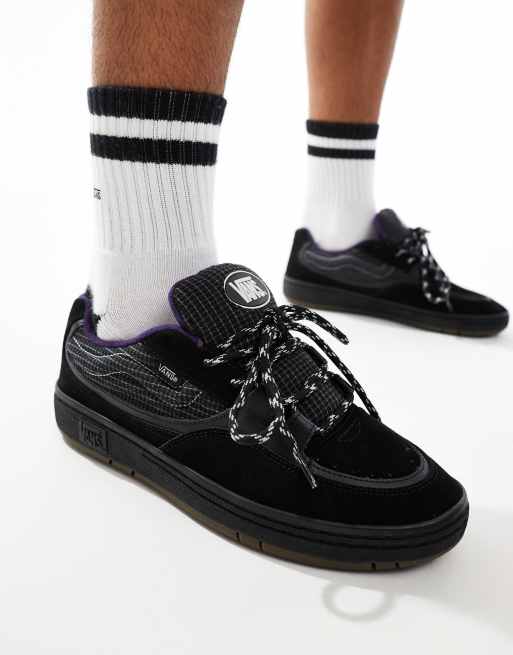 Vans Speed sneakers with purple details in black, 5 of 5