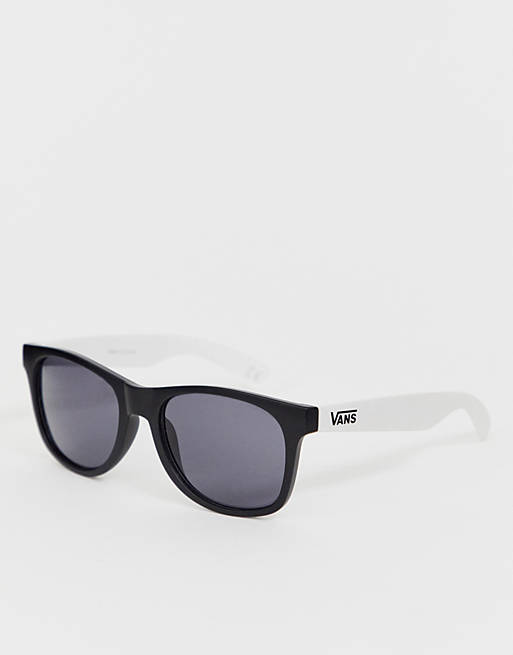 Vans Spicoli 4 checkerboard sunglasses in black/white