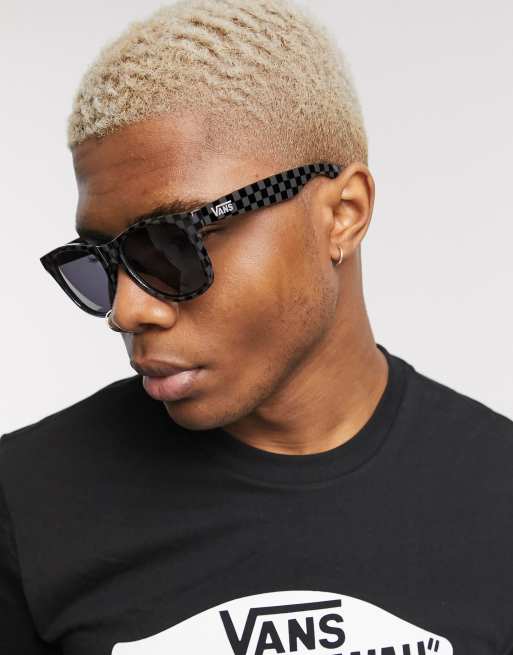 Vans Spicoli 4 sunglasses in black/charcoal checkerboard | ASOS