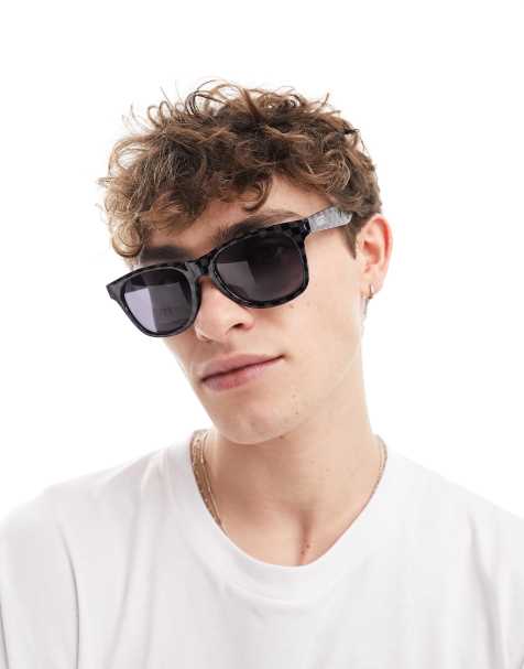 Vans - Spicoli - Zonnebril met blokjesprint in zwart en donkergrijs - view 1