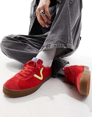 Sport Low in red with gum sole