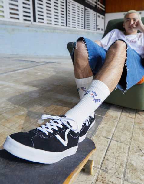 Vans - Sport Low - Sneakers in zwart met witte zool - view 1