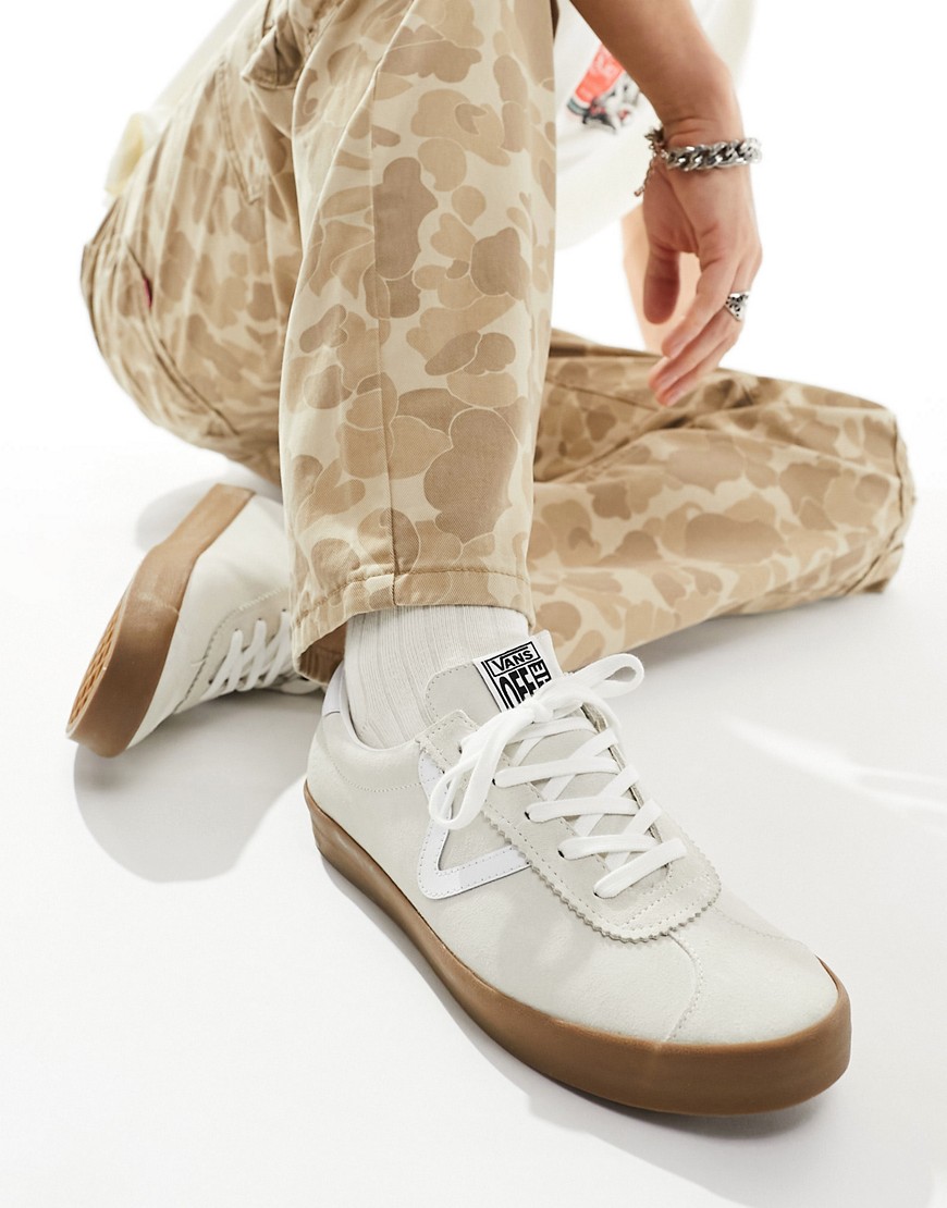Sport Low sneakers with rubber sole in cream-Neutral