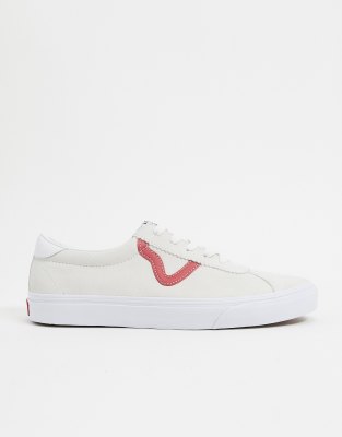 vans cream and red