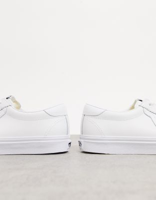 leather vans sport white