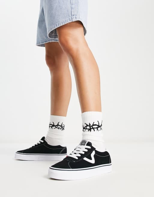 Vans Sport suede sneakers in black/white , 4 of 4