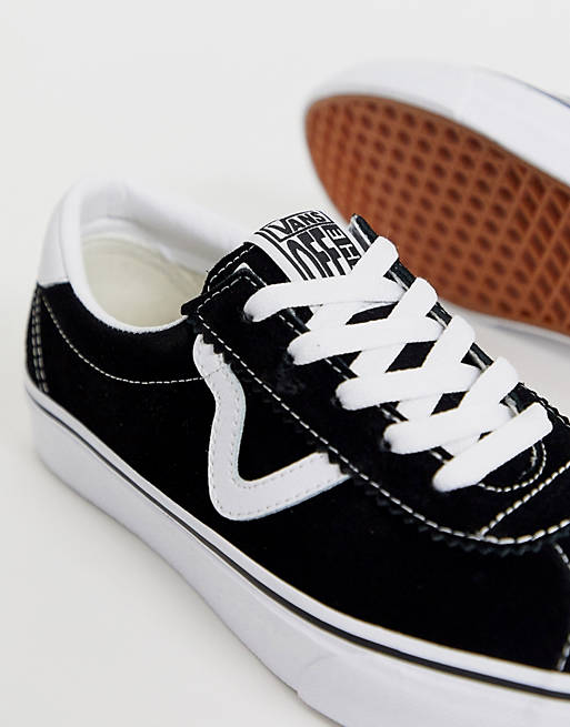 Vans Sport suede sneakers in black/white